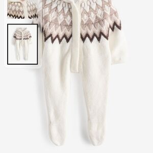 Chic White and Brown Kids Footie by [Brand]